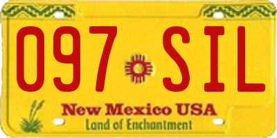 NM license plate 097SIL