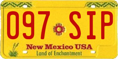 NM license plate 097SIP