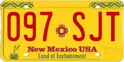 NM license plate 097SJT