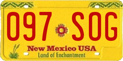 NM license plate 097SOG
