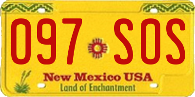 NM license plate 097SOS
