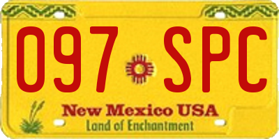NM license plate 097SPC