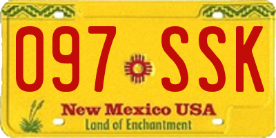 NM license plate 097SSK