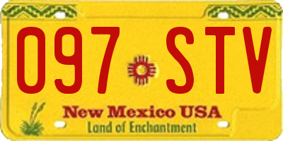 NM license plate 097STV