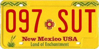 NM license plate 097SUT