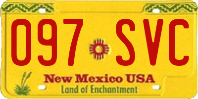 NM license plate 097SVC