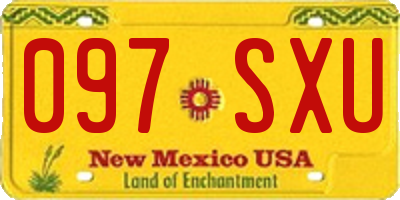 NM license plate 097SXU