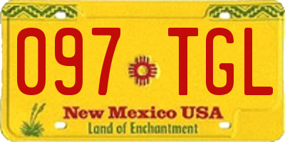 NM license plate 097TGL