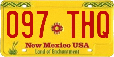 NM license plate 097THQ