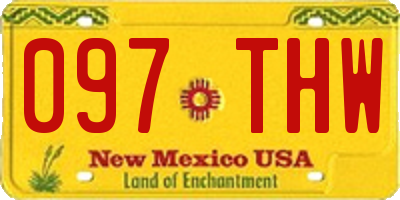 NM license plate 097THW
