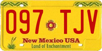 NM license plate 097TJV