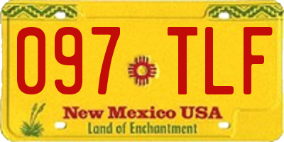 NM license plate 097TLF