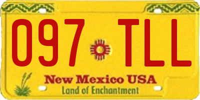 NM license plate 097TLL