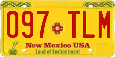 NM license plate 097TLM