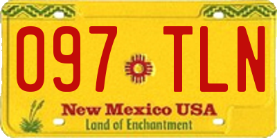 NM license plate 097TLN