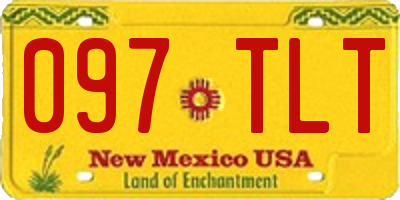 NM license plate 097TLT