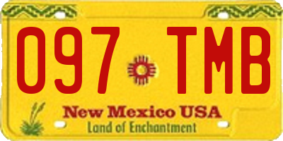 NM license plate 097TMB