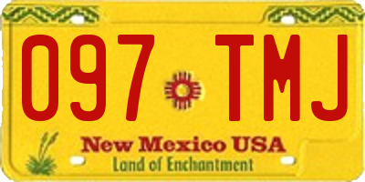 NM license plate 097TMJ