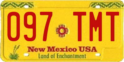 NM license plate 097TMT