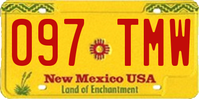 NM license plate 097TMW