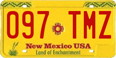NM license plate 097TMZ