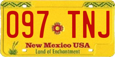 NM license plate 097TNJ