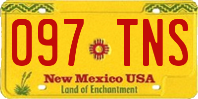 NM license plate 097TNS