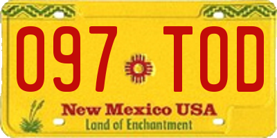 NM license plate 097TOD