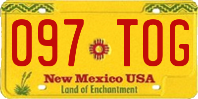 NM license plate 097TOG
