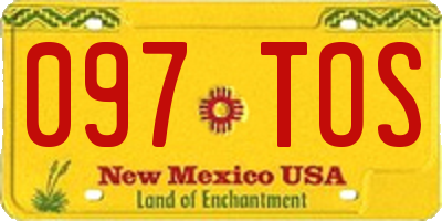NM license plate 097TOS