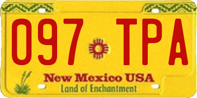 NM license plate 097TPA