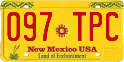 NM license plate 097TPC