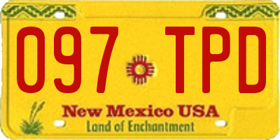 NM license plate 097TPD