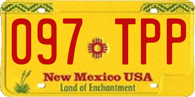 NM license plate 097TPP