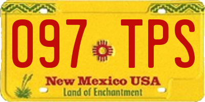NM license plate 097TPS