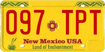 NM license plate 097TPT