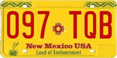 NM license plate 097TQB
