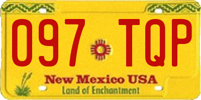 NM license plate 097TQP