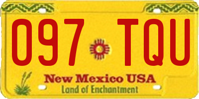 NM license plate 097TQU