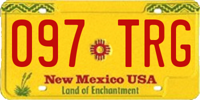 NM license plate 097TRG