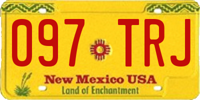 NM license plate 097TRJ