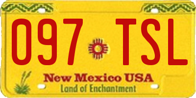 NM license plate 097TSL