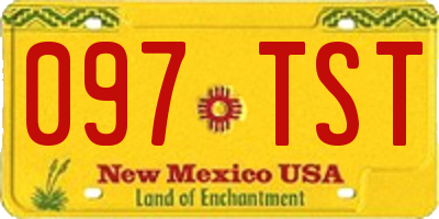 NM license plate 097TST