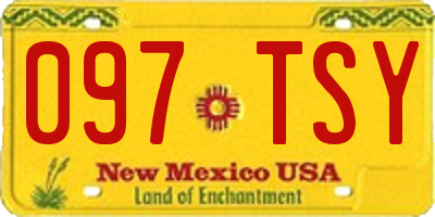 NM license plate 097TSY