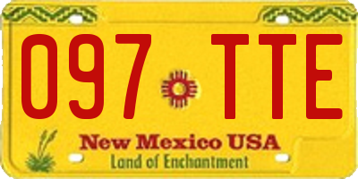 NM license plate 097TTE