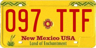 NM license plate 097TTF