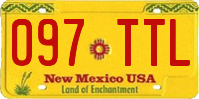 NM license plate 097TTL