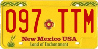 NM license plate 097TTM