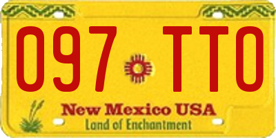 NM license plate 097TTO
