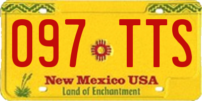 NM license plate 097TTS
